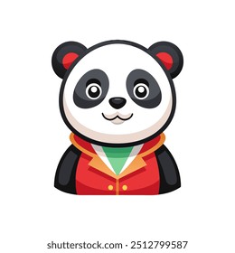 Vector illustration of cute panda icon