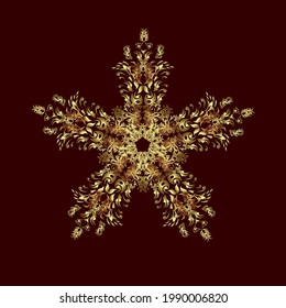Vector illustration. Cute Pattern. Vector christmas abstract colorful background with cute snowflake. Christmas Snowflakes Background. Pattern of snowflakes.