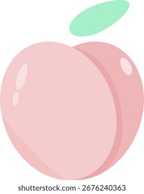 Ilustración vectorial de un melocotón lindo