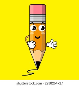 Vector Illustration Cute Pencil Character