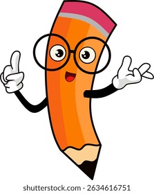 Vector Illustration Cute Pencil Character