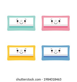 vector illustration of cute Pencil Sharpener cartoon