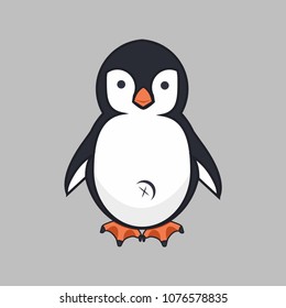 Vector illustration of Cute Penguin