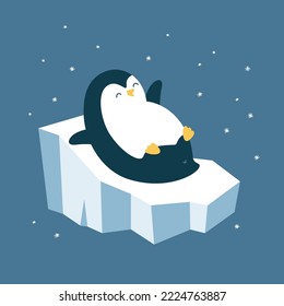 Vector illustration of a cute penguin