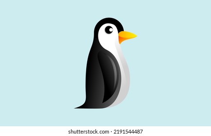 Vector illustration of cute penguin bird isolated. Suitable for anything related to cold, weather, climate, refrigerator, snow.