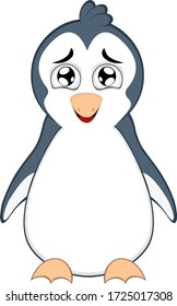 Vector illustration of a cute penguin cartoon
