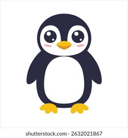Vector illustration of cute penguin cartoon
