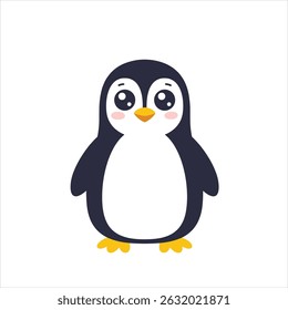 Vector illustration of cute penguin cartoon