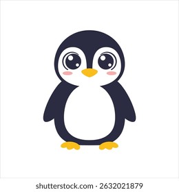 Vector illustration of cute penguin cartoon