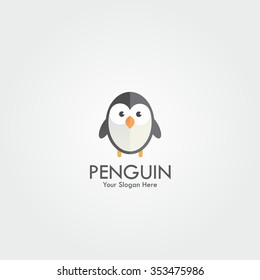 Vector Illustration of Cute Penguin Cartoon