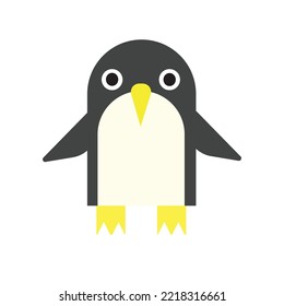 Vector illustration, Cute penguin, Cold winter symbol animal illustration.