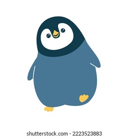 Vector illustration of a cute penguin. Isolated on white background