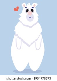 Vector illustration of a cute polar bear