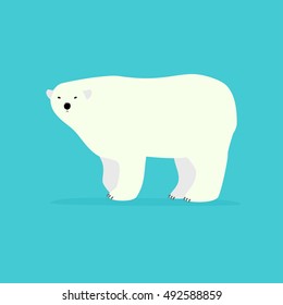 Vector illustration of a cute polar bear.
