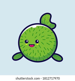 
Vector illustration of a cute puffer fish. Suitable for animal products. Outline design.