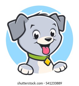 Vector illustration of a cute puppy for design element