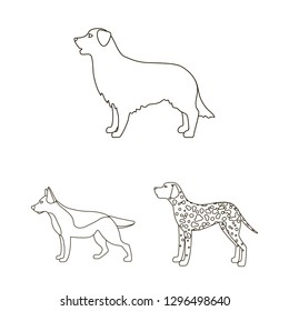 Vector illustration of cute and puppy icon. Collection of cute and animal stock vector illustration.