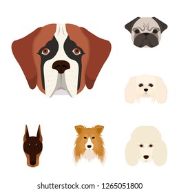 Vector Illustration Cute Puppy Symbol Set Stock Vector (royalty Free 