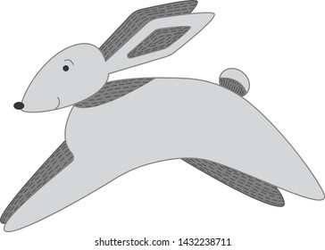 Vector illustration with cute rabbit