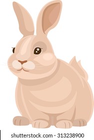 Vector Illustration of a Cute Rabbit
