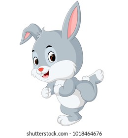 vector illustration of Cute rabbit cartoon