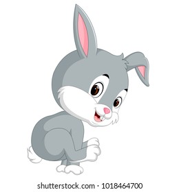 vector illustration of Cute rabbit cartoon