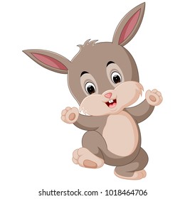 vector illustration of Cute rabbit cartoon