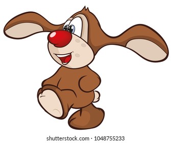 Vector Illustration of a Cute Rabbit. Cartoon Character