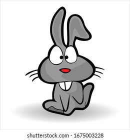 vector illustration of a cute rabbit cartoon