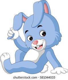 vector illustration of cute rabbit cartoon