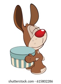 Vector Illustration of a Cute Rabbit. Cartoon Character
