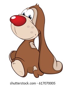 Vector Illustration of a Cute Rabbit. Cartoon Character
