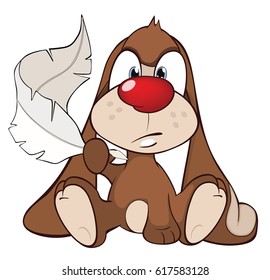 Vector Illustration of a Cute Rabbit. Cartoon Character