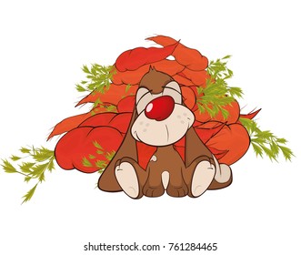 Vector Illustration of a Cute Rabbit. Cartoon Character