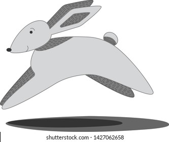 Vector illustration with cute rabbit character