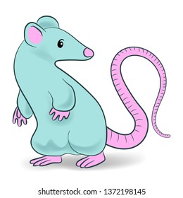 Vector illustration with cute Rat.