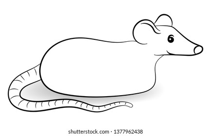 Vector illustration with cute Rat.
