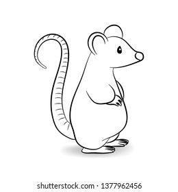 Vector illustration with cute Rat.