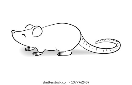 Vector illustration with cute Rat.