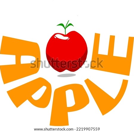 Vector illustration of cute red apple, great for banners, banners and logos Stock photo © 