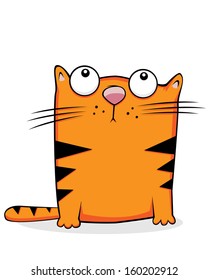 Vector illustration of a cute red cat.