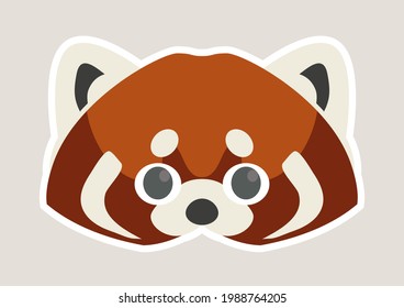 Vector illustration of cute Red Panda.