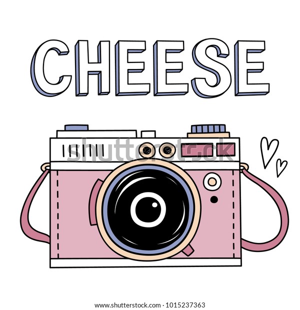 Vector Illustration Cute Retro Photo Camera のベクター画像素材 ロイヤリティフリー