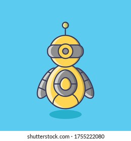Ilustración vectorial de un robot cúte