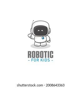 Vector Illustration Cute Robot for Robotic Logo Template Design