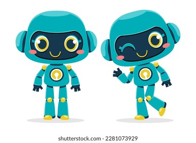 Vektorgrafik eines süßen Symbols für die Robotertechnologie