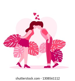 VECTOR ILLUSTRATION CUTE ROMANTIC VALENTINE LOVE COUPLE SILHOUETTE PINK WEDDING MARRIAGE GIRLFRIEND BOYFRIEND DATING DINNER ILLUSTRATOR BEST POSE
