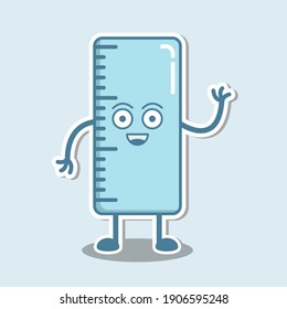 Ilustración vectorial del estilo de corte de papel de regla lindo. adecuado para activos infográficos, afiches, banner, mascota y activos de presentación