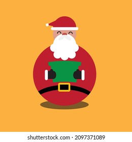Vector illustration of cute Santa Claus 