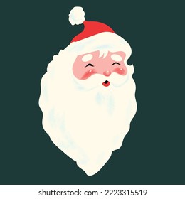 Vector illustration of cute Santa Claus. 